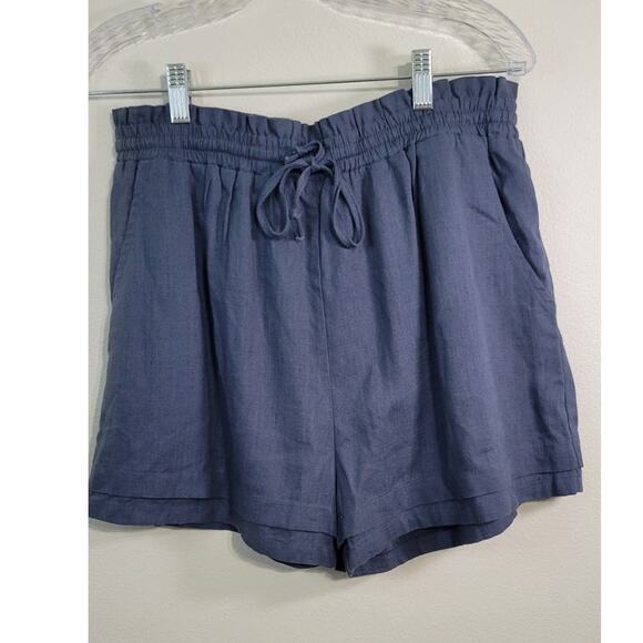"New In" Shorts Womens Large Linen Blend Elastic Waist Shorts Casual Comfort NWT - Picture 1 of 8